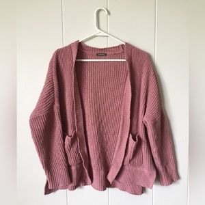 Wild Fable Mauve Pink Chenille Style Sweater Cardigan